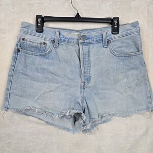 Levi's Premium Denim Wedgie Shorts Size 32 Light Wash Cutoffs 100% Cotton